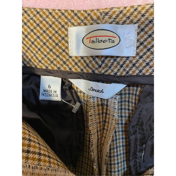 Talbots women’s plaid print straight leg stretch trousers size 6 - Picture 4 of 4